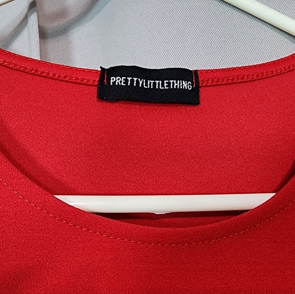 PrettyLittleThing Red Bodycon Midi Dress - 8 - Picture 3 of 7